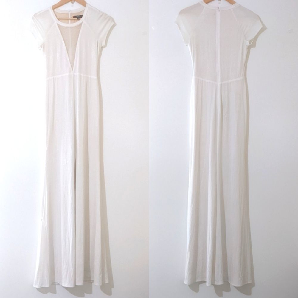 ABS Allen Schwartz White Maxi Dress